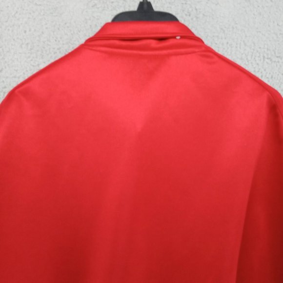 BDG Jacket Womens Small Red Vibrant Vivid Sunflower‎ Warmup Varsity Full Zip - Picture 7 of 11